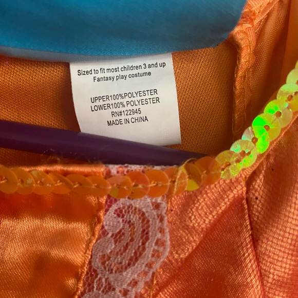 Lalaloopsy Girl Dress Small 3 - 4 Orange Costume Layered Ruffles Halloween - Picture 4 of 11